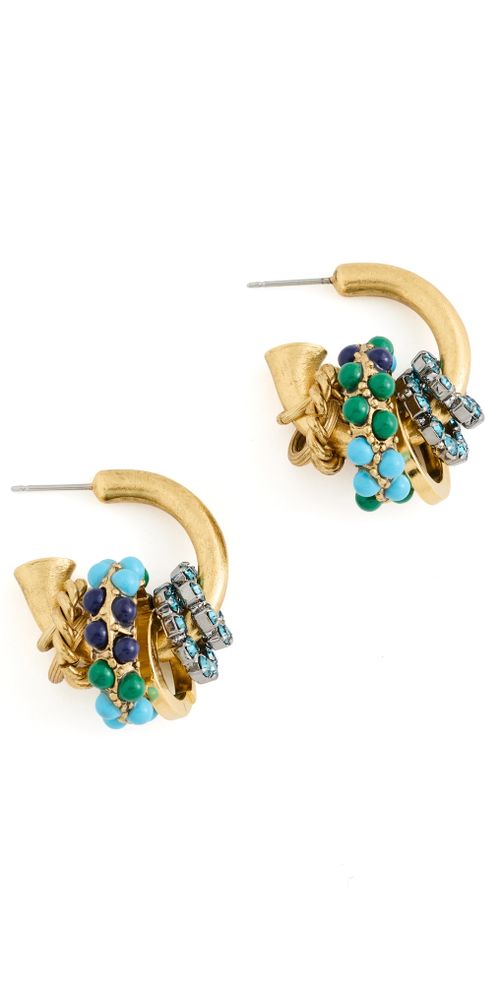 Enna Earrings Green Turquoise One Size
