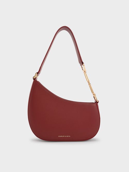 Charles & Keith - Agatha Chain-Accent Shoulder Bag