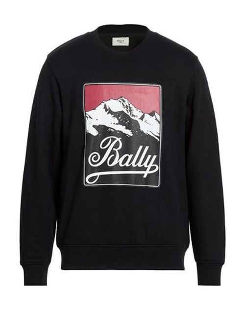 Man Sweatshirt Black Size 38 Cotton, Nylon
