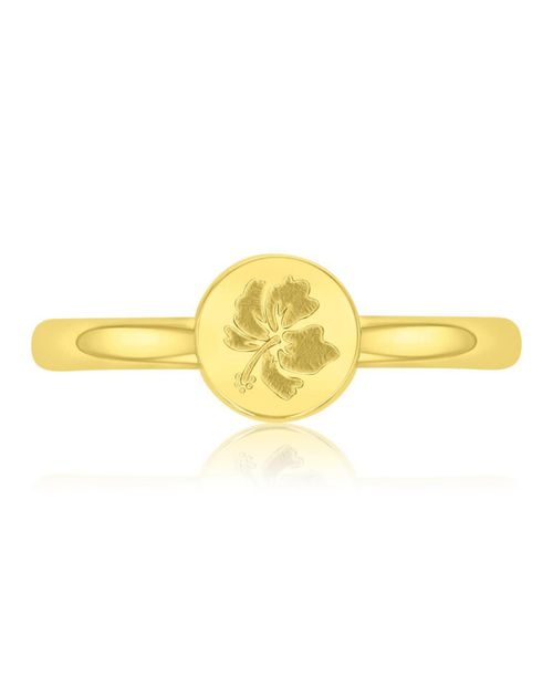 Waterproof Yellow Hibiscus Toe Ring - Gold