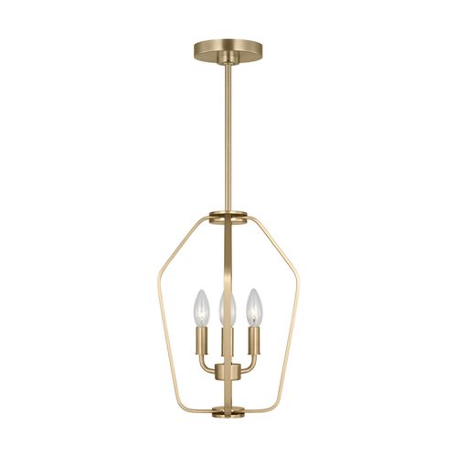 Satin Brass Chandelier from the Kennan Collection