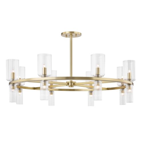 Mitzi Tabitha 16-Light Chandelier in Aged Bra