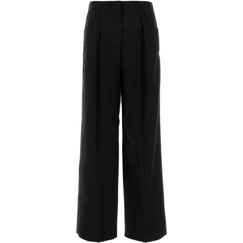 Fendi Black Wool Blend Wide Leg Pant
