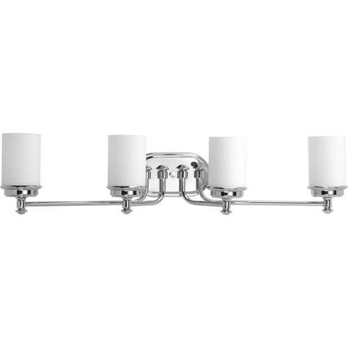 Polished Chrome Four Light Bath from the Glide Collection
