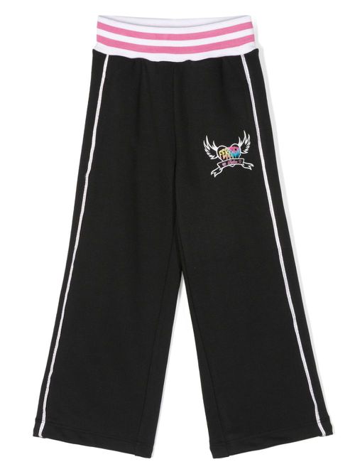 Logo-print track pants - Black