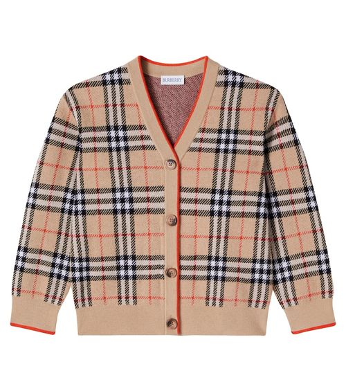 Burberry Check wool cardigan