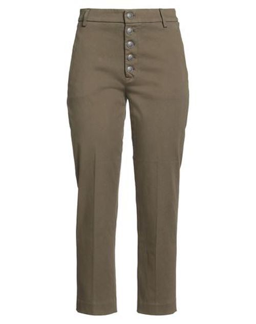 Woman Pants Military green Size 26 Cotton, Elastomultiester, Elastane