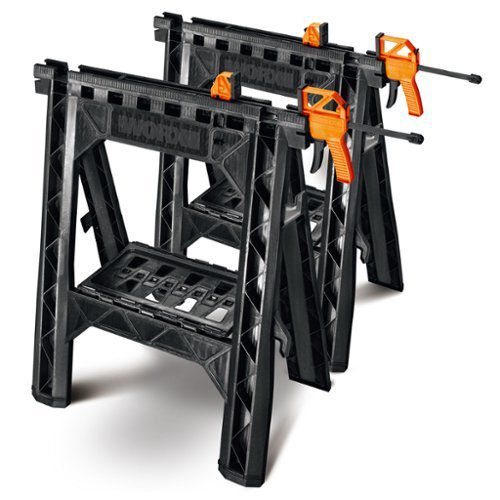 Clamping Sawhorses with Bar Clamps