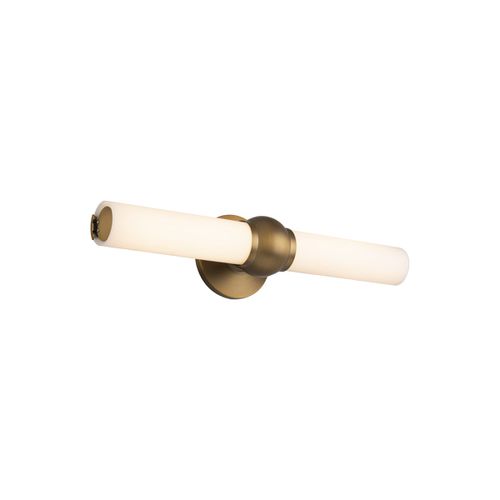 WAC Juliet 3000K 2-Light Bathroom Vanity Light in Aged Brass - WS-35020-AB