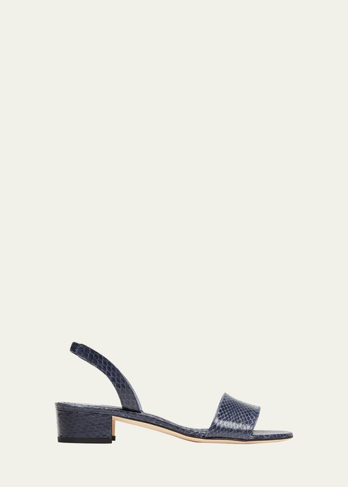 Patopia Snakeskin Slingback Sandals
