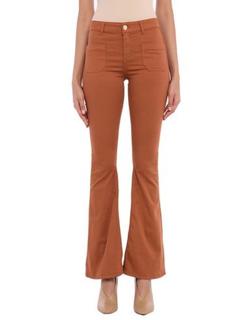 Woman Pants Brown Size 25 Cotton, Elastane