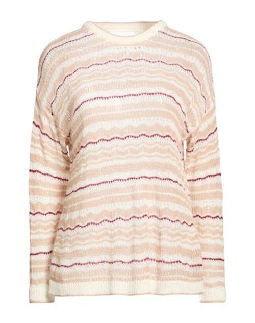 Woman Sweater Camel Size L Alpaca wool, Polyamide, Virgin Wool
