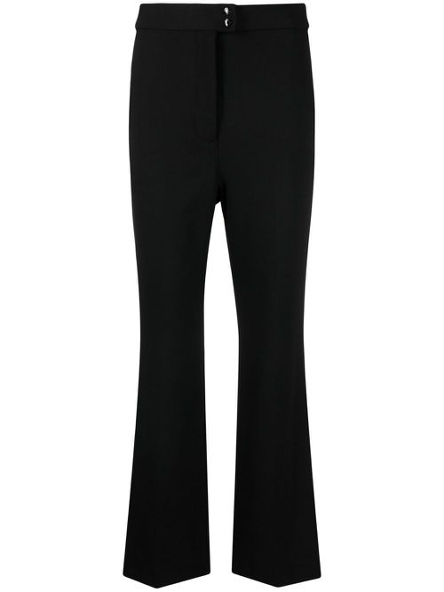 High-waisted flared trousers - Black