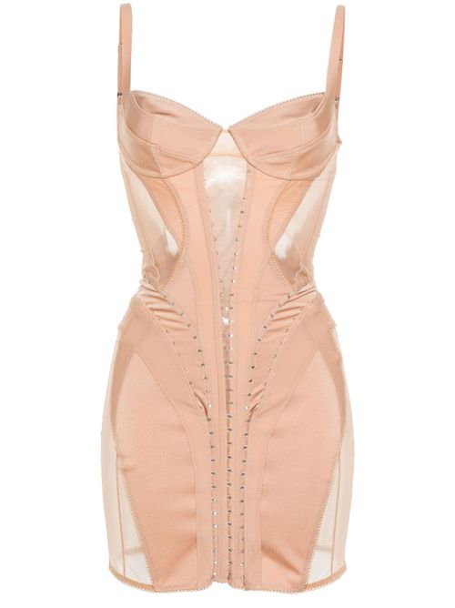 Corset mini dress - Neutrals