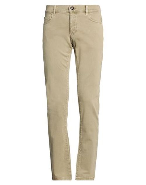 Man Jeans Sage green Size 28 Cotton, Elastane