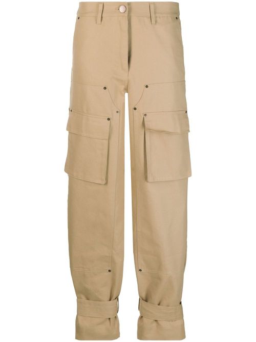 Cotton cargo trousers - Neutrals