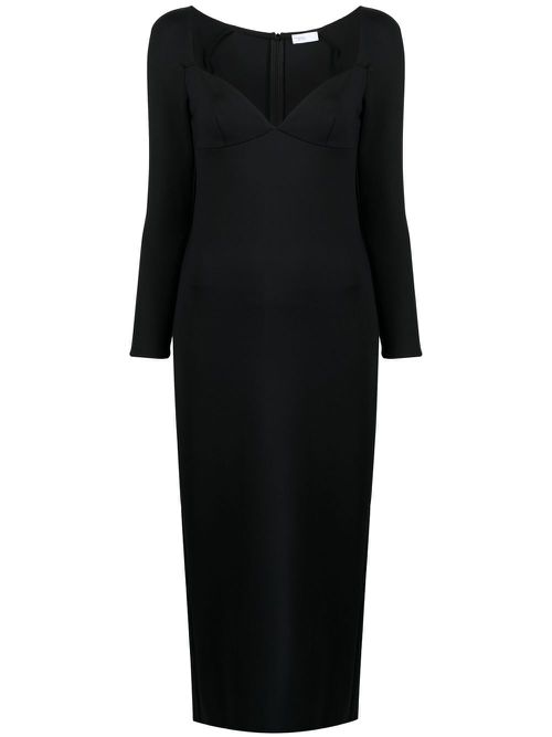 Long-sleeve maxi dress - Black