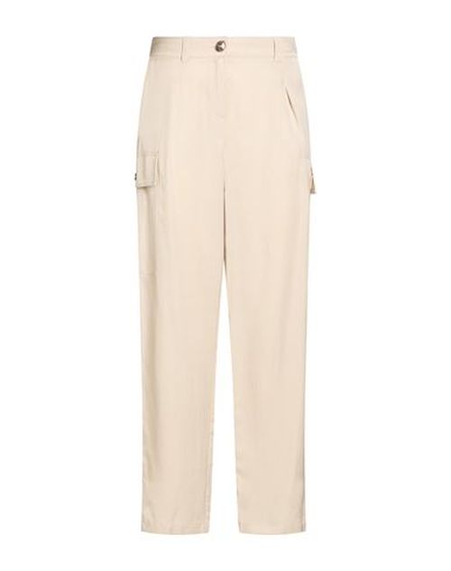 Woman Pants Beige Size 12 Viscose, Linen