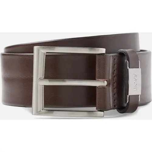 Men's BOSS Orange Connio Mens Leather Belt NOS - Brown - Size: W34