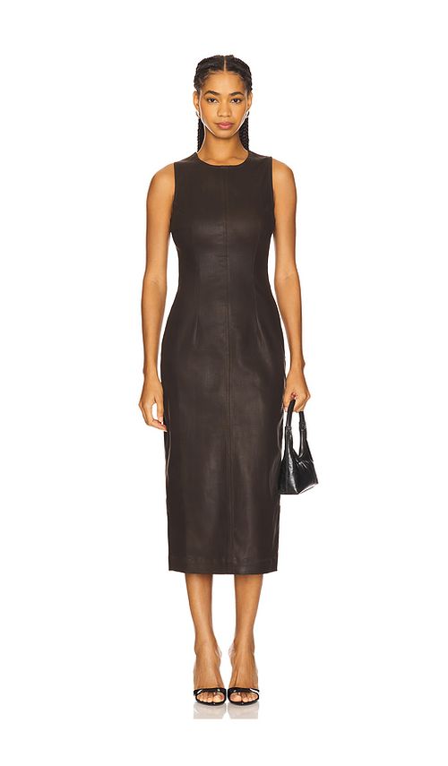 DL1961 Esme Midi Dress in Walnut Coated. XS also in L