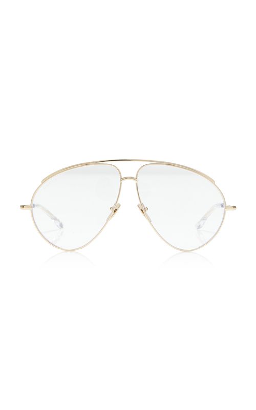 Aviator-Frame Metal Sunglasses