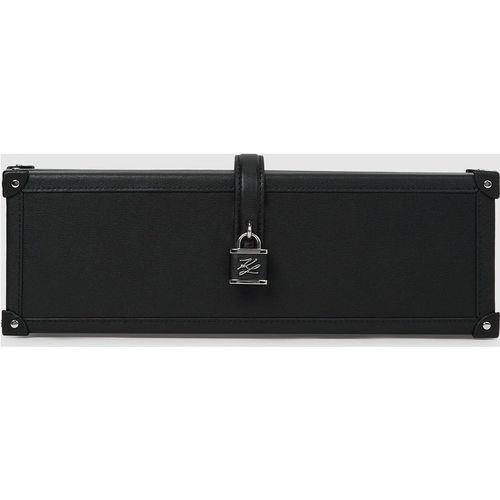 Karl Lagerfeld - K/autograph Padlock Trunk Clutch, Woman, Black, : One