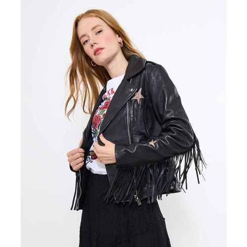 Joe Browns Statement Leather Biker Jacket In Black