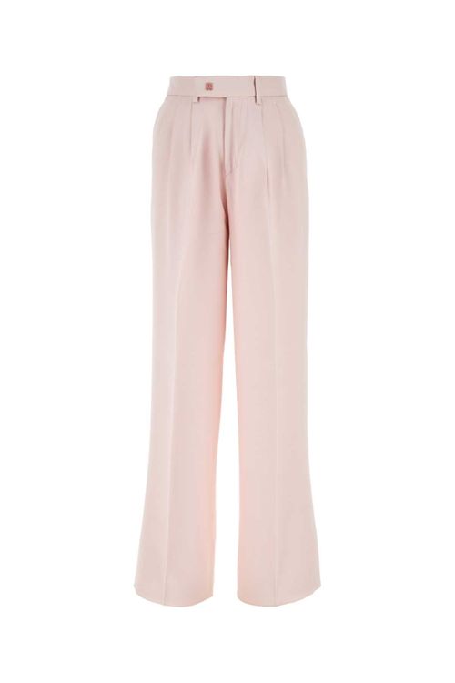 Viscose Wide-Leg Trousers — Pink