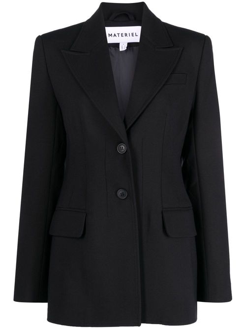 Corset single-breasted blazer - Black