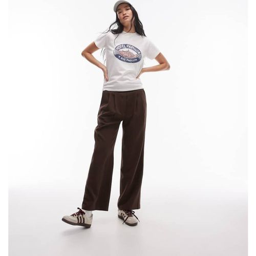 Topshop Womens smart tailored jogger in brown