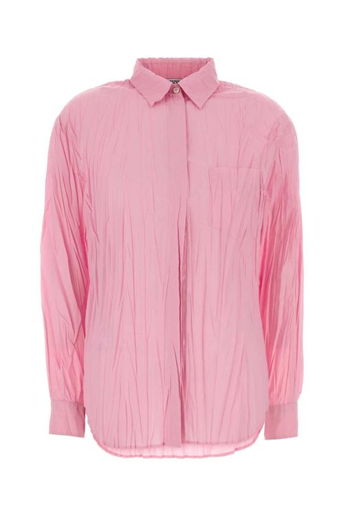 Pleated Jersey Shirt — Pink