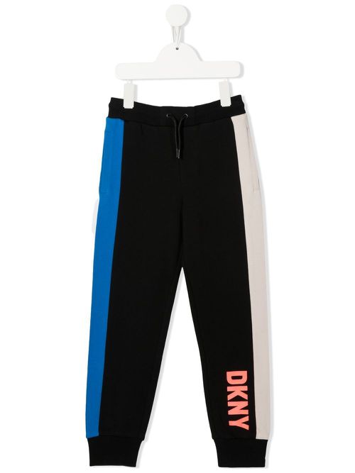 Logo-print tapered joggers - Black