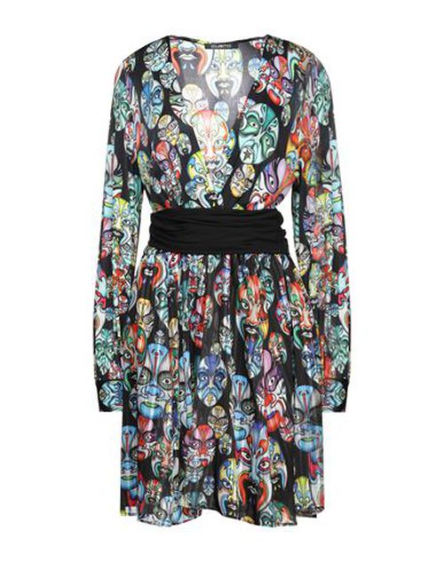 Woman Mini dress Black Size 10 Polyester, Metal, Viscose, Elastane