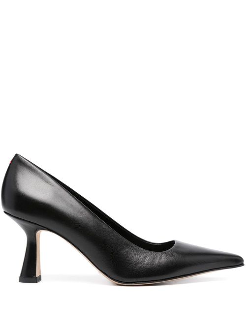 80mm pointed-toe leather pumps - Black