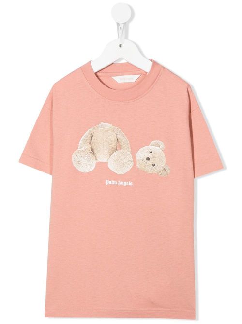 Teddy-bear cotton T-shirt - Pink