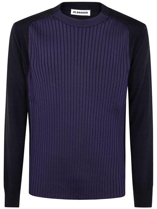 Panelled jumper - Blue