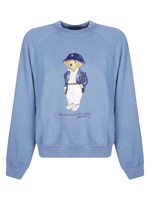 Women's Polo-Inspired Crewneck Sweatshirt
