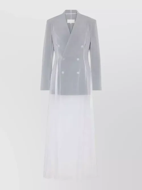 Maison Margiela - long sleeve midi dress structured shoulder