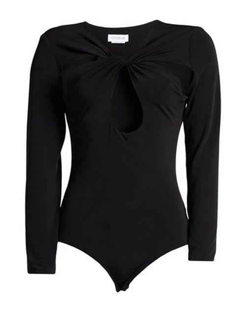 Woman Bodysuit Black Size L Polyester, Elastane