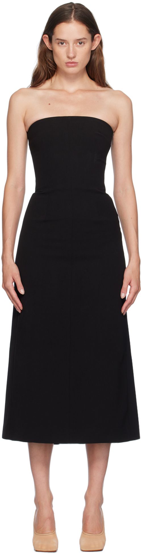 16Arlington Black Noctula Midi Dress