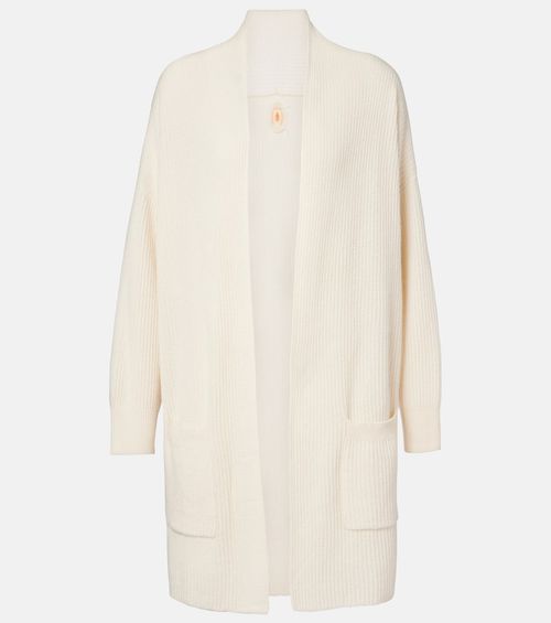 Ribbed-knit cashmere cardigan