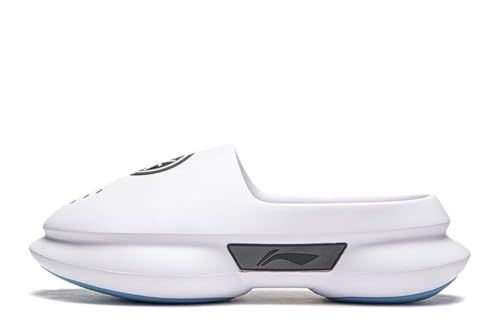 LI-NING Wade Slide Men's Reflective Lightweight High-Rebound Basketball Court Slippers White US