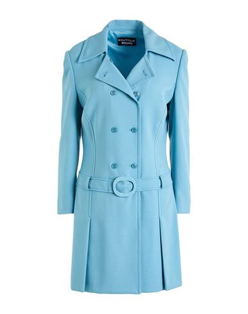 Woman Mini dress Light blue Size 8 Polyester, Virgin Wool, Elastane