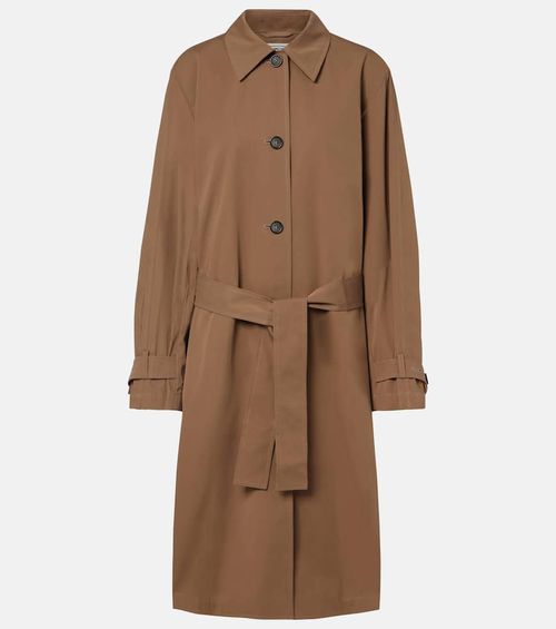 Belted cotton trench coat