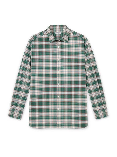 Checked Cotton-Flannel Shirt