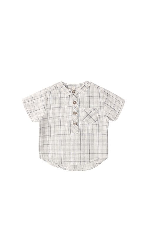QUINCY MAE Jaxson Shirt in Blue Plaid. 12-18M also -24M