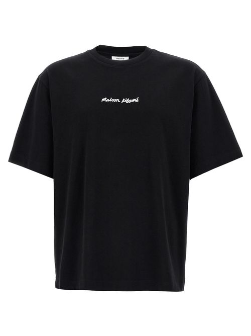 Logo-Embroidered Cotton T-Shirt — Black