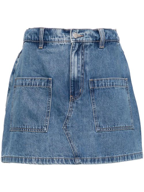 Logo-patch denim shorts - Blue