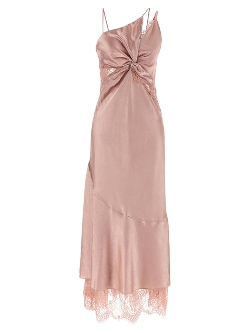 Satin and Lace Dress — Mauve