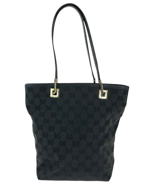 Black GG Canvas Tote Shoulder Bag (Authentic Pre-Loved)